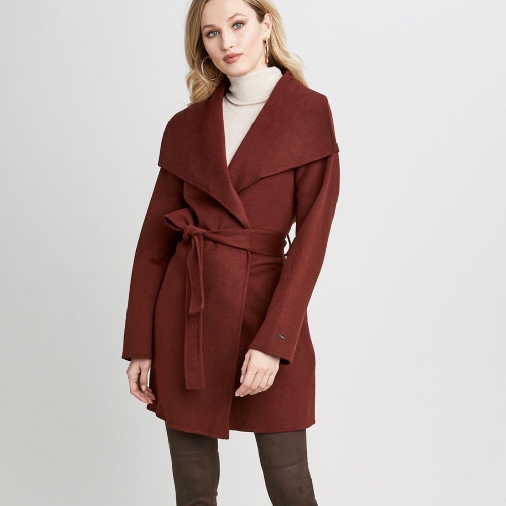 Cozy chic Tahari Ella double wrap coat